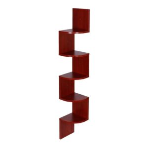 Wooden 5 Tier Corner Wall Shelves Picture Ledge Display Rack Book Storage Shelf(Modern Style shelfs)